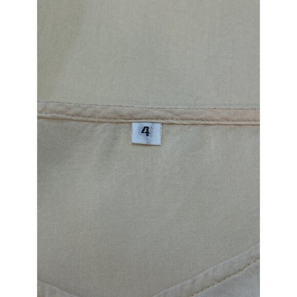 Anthropologie Slip Lace Hem Cream Womens Size 4 Adjustable Spaghetti Straps - Picture 8 of 11